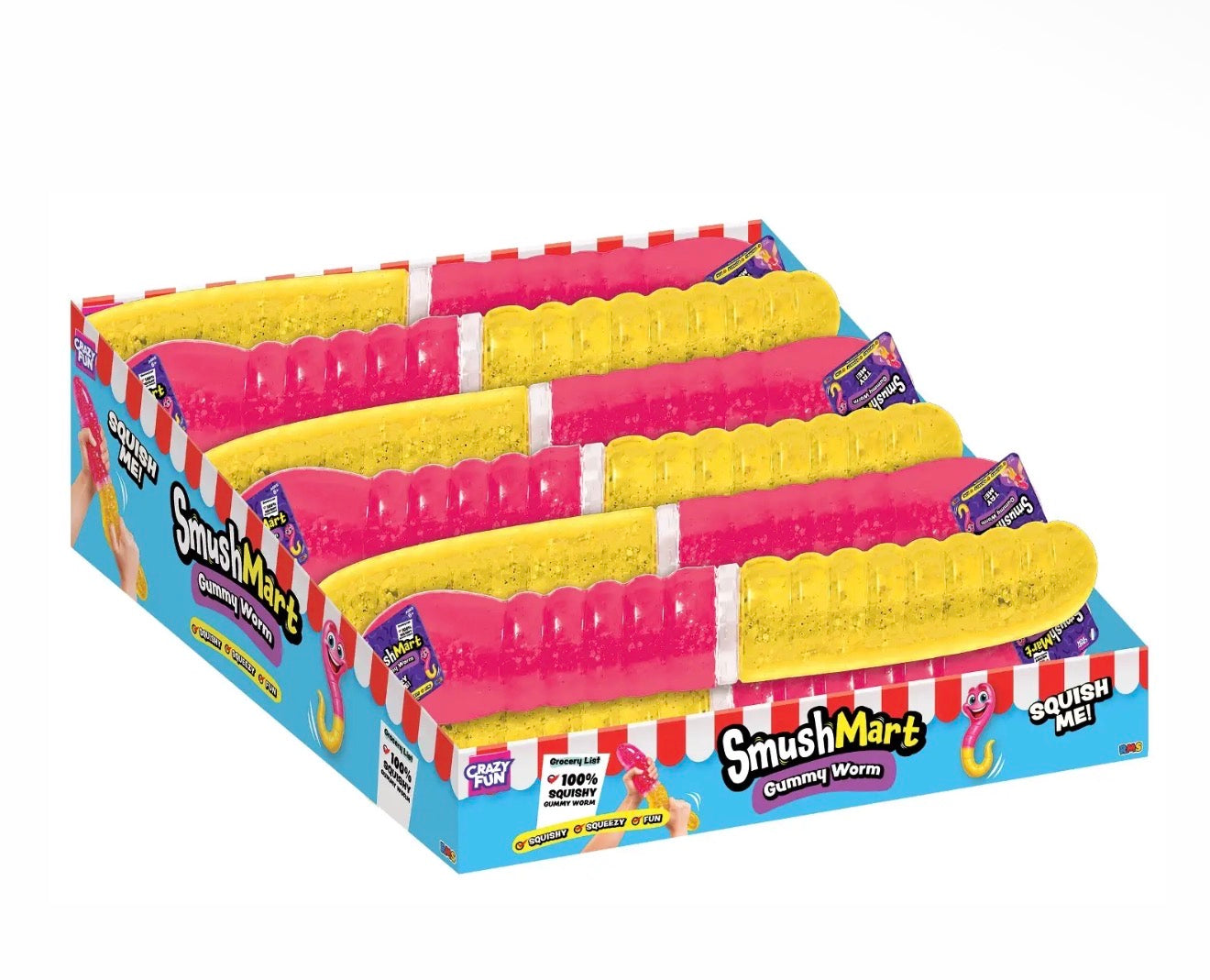 RMS® Smushmart™ Giant 15” Gummy Worm Squishy *PRE ORDER