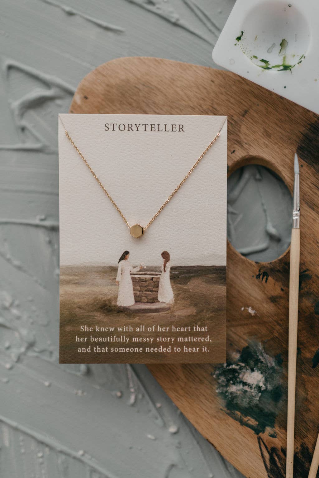STORY TELLER CHRISTIAN NECKLACE ROMANS 10:14