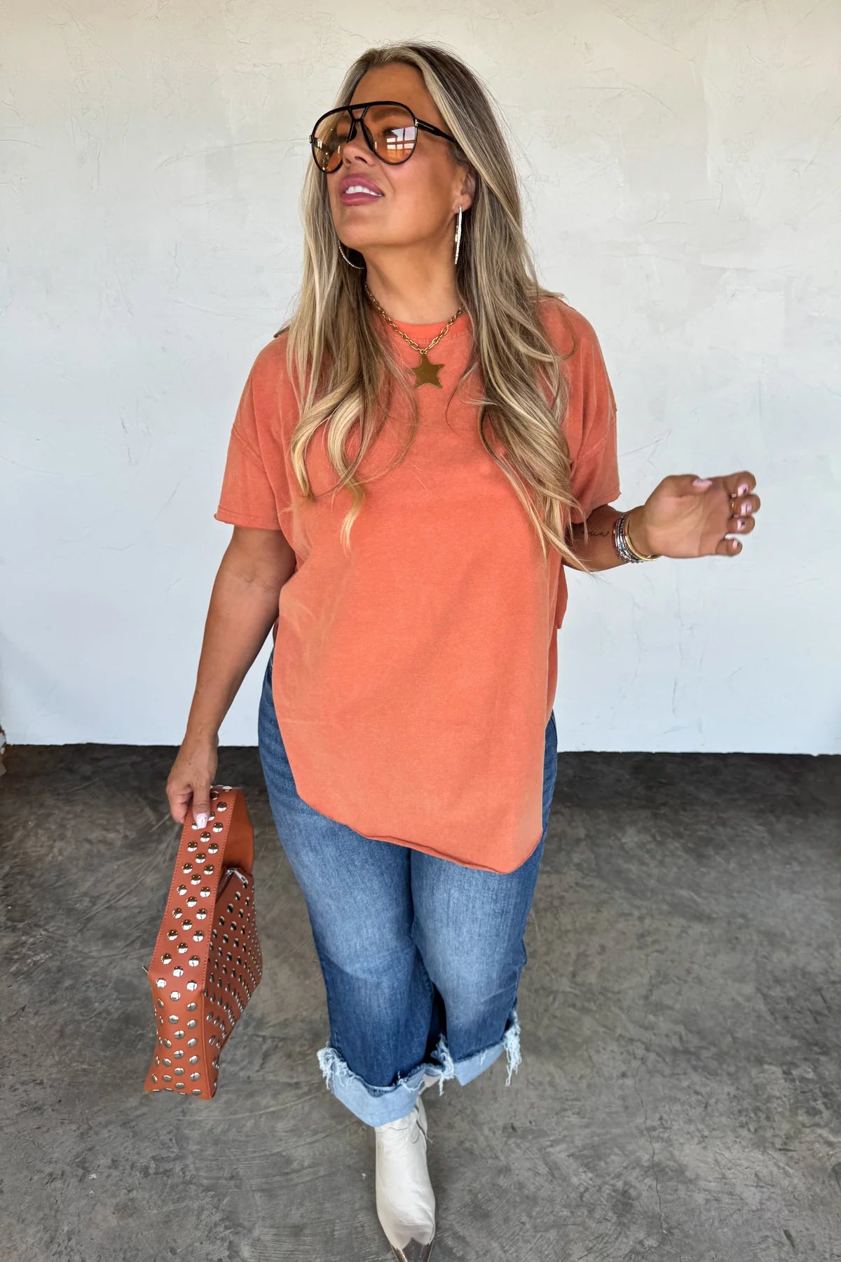 PREORDER- NEW COLORS- JOEY WASHED COTTON BOYFRIEND TEE*multiple colors