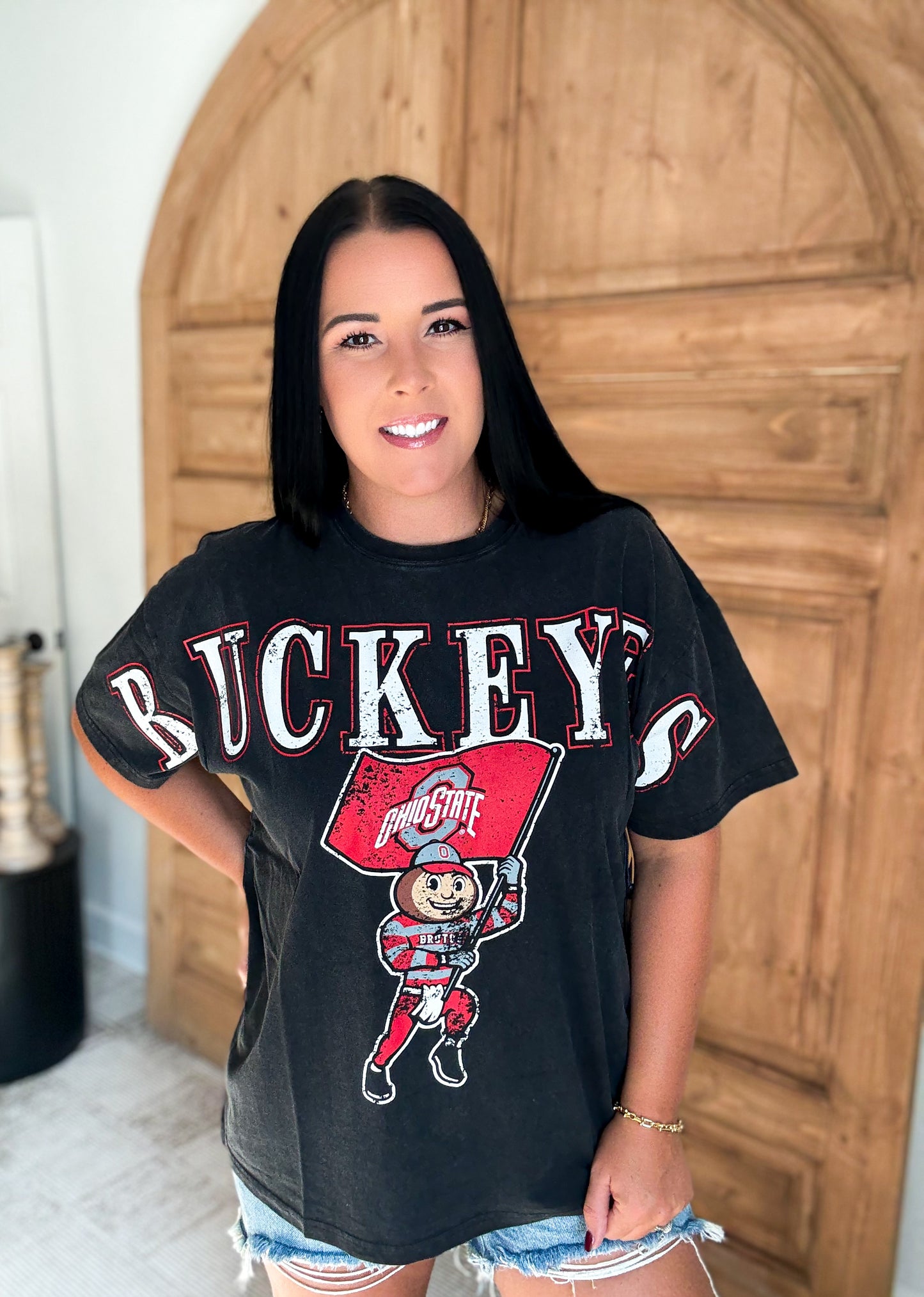 VINTAGE OHIO STATE LICENSED WASHED OVERSIZED TEE