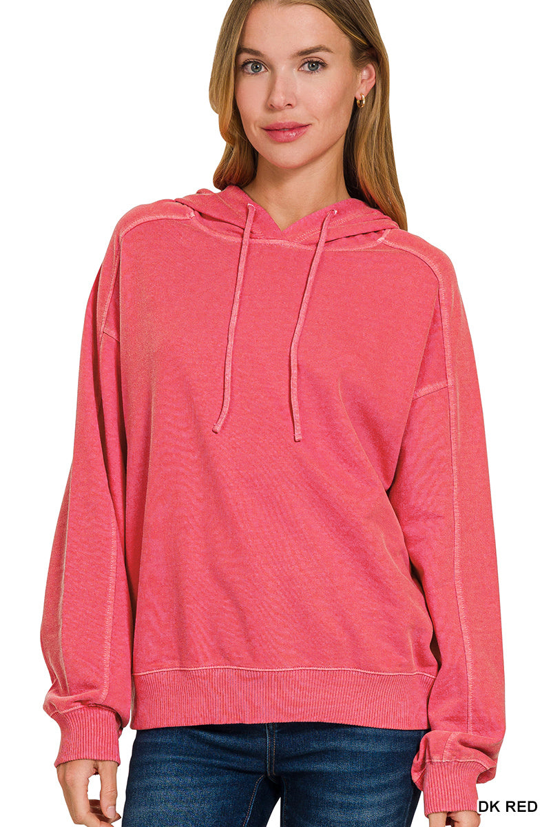 ZENANA SOFT PIGMENT DYED GO TO HOODIE-Multiple Colors