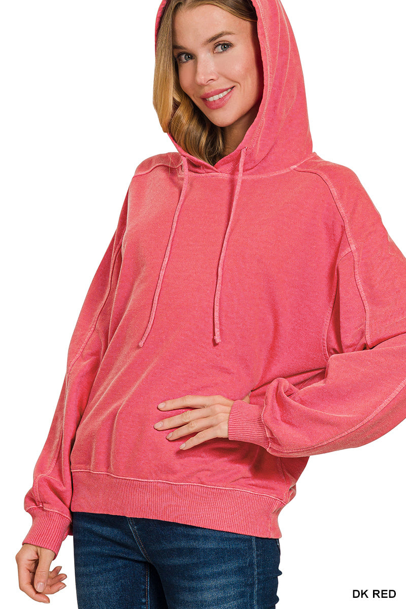 ZENANA SOFT PIGMENT DYED GO TO HOODIE-Multiple Colors