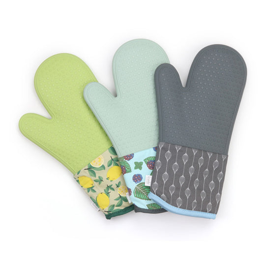 Krumbs Kitchen Farmhouse Silicone Oven Mitts