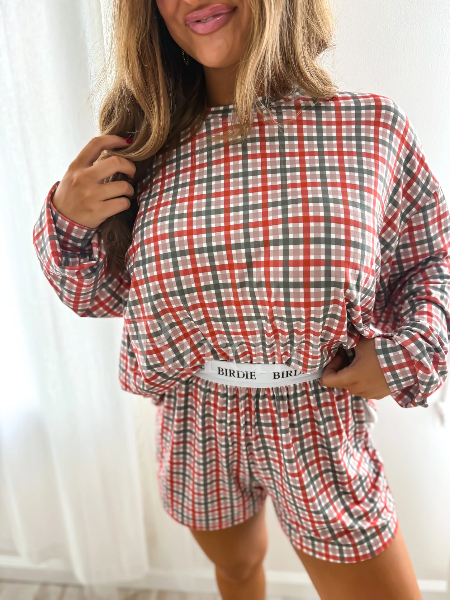 BIRDIE PREORDER Plaid Tidings Two Piece Sleep Set