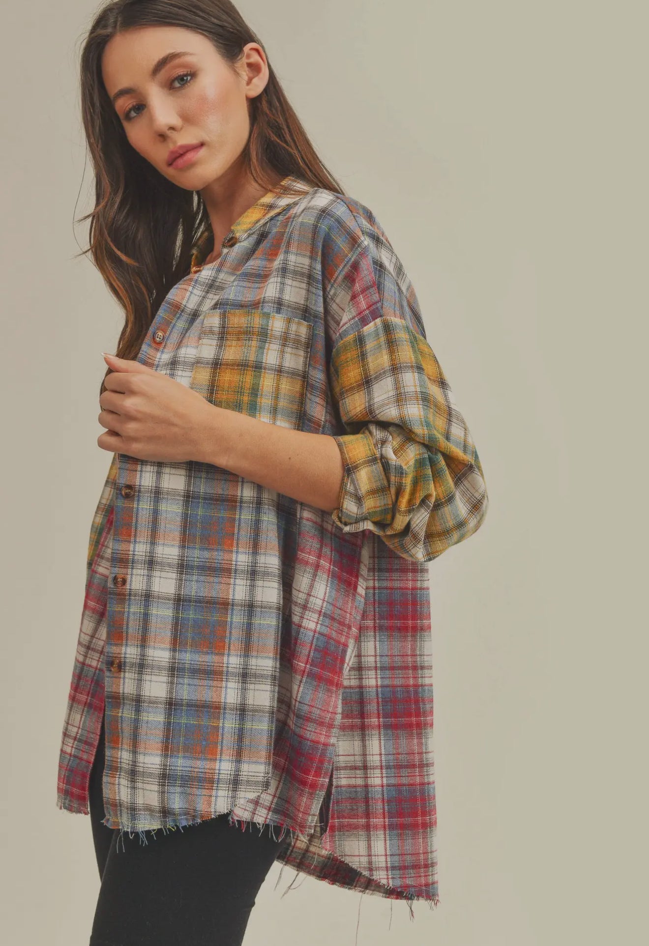 NOT YOUR DADS FLANNEL-Red/Yellow