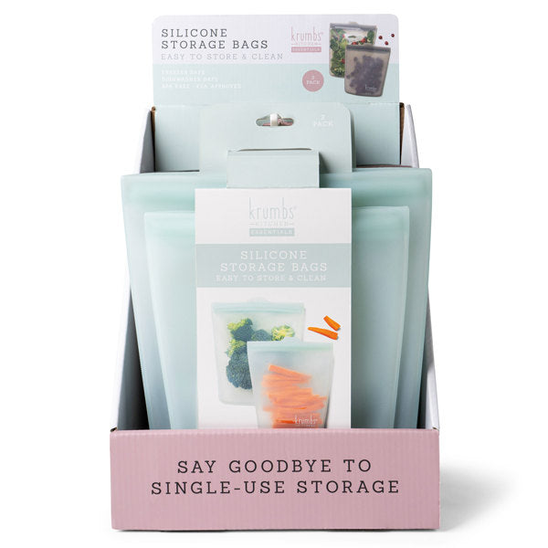 Krumbs Kitchen Silicone Storage Bags 2pack