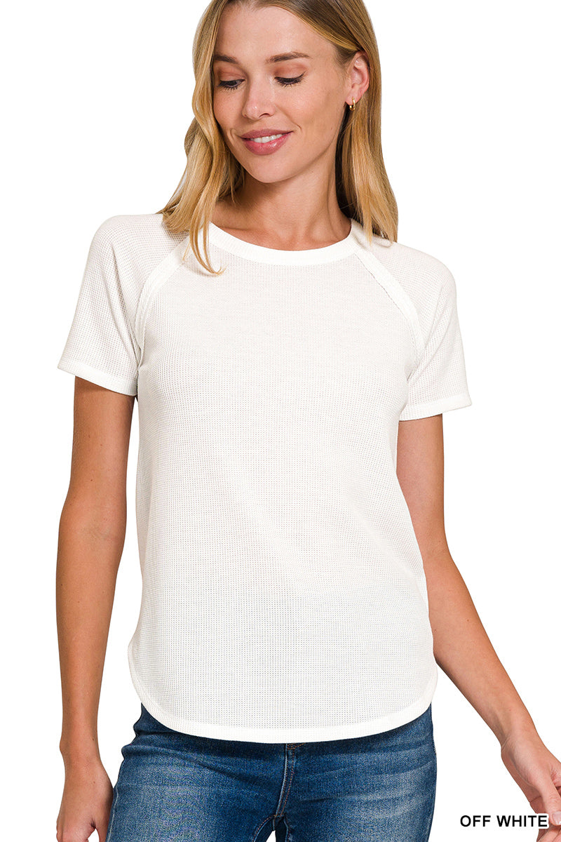 ZENANA WAFFLE BASIC WAFFLE TEE