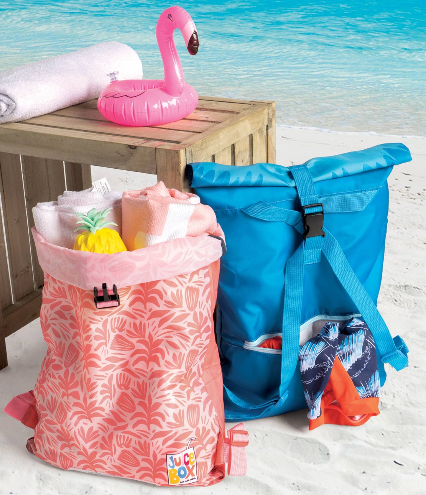 SWIM BACKPACK WITH WATERPROOF POCKET (MULTIPLE STYLES)