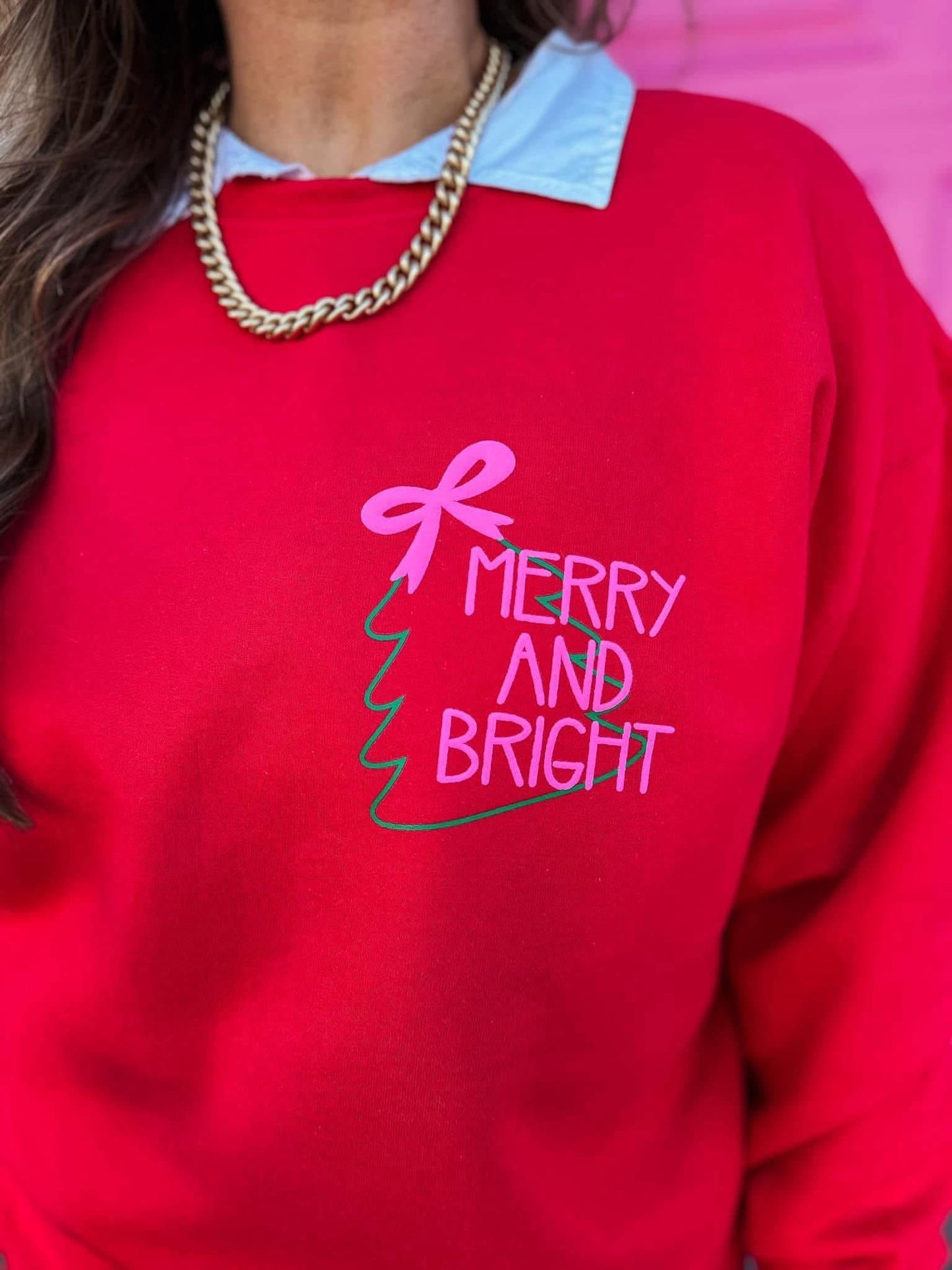 PRE ORDER- MERRY AND BRIGHT CREWNECK
