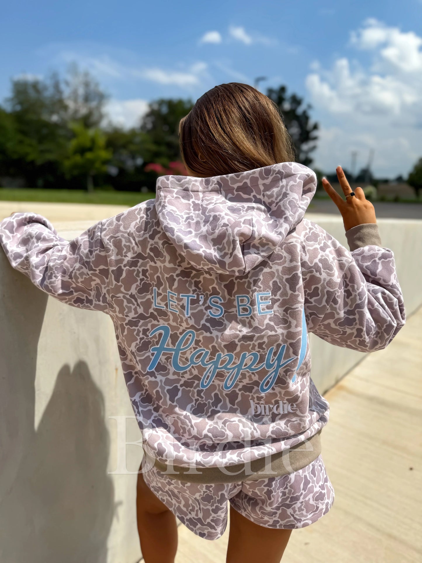 LET’S BE HAPPY HIGH QUALITY DUCK CAMO HOODIE-PRE ORDER