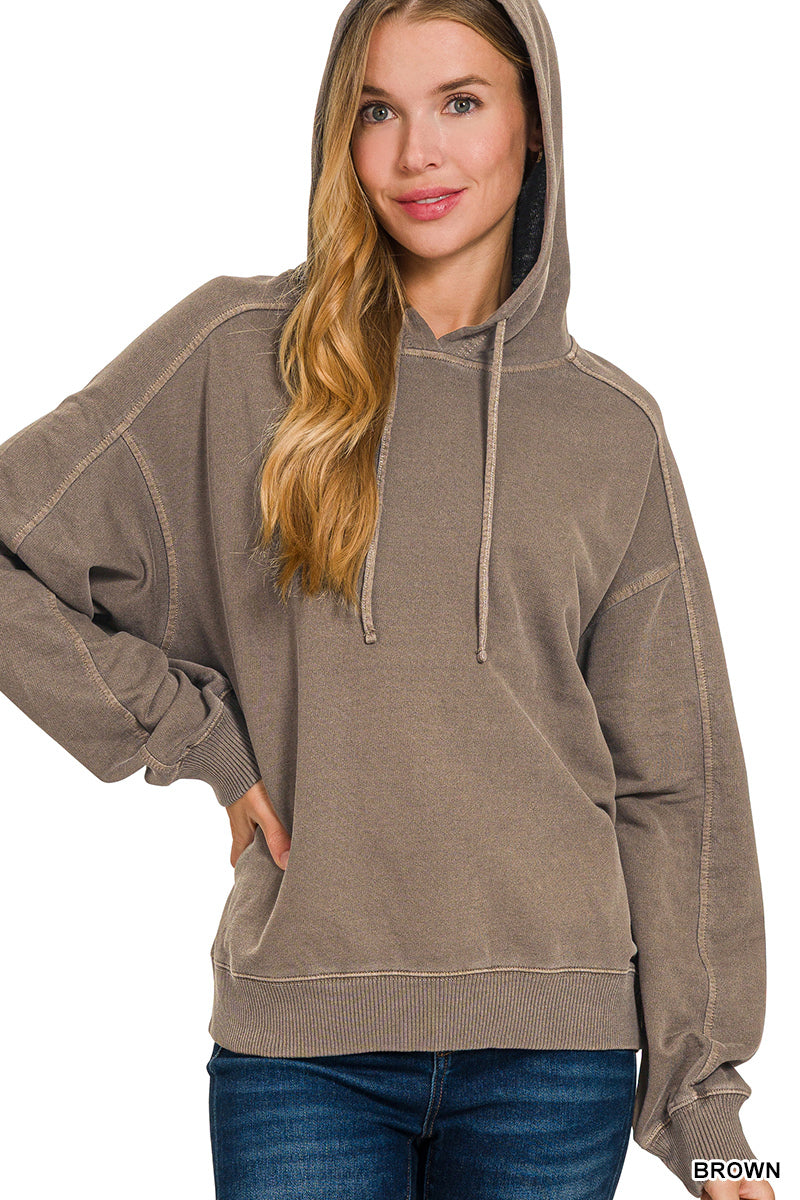 ZENANA SOFT PIGMENT DYED GO TO HOODIE-Multiple Colors