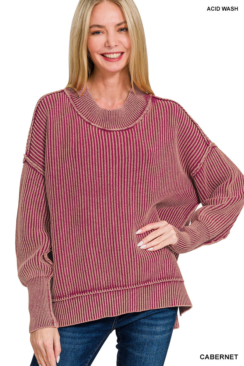 CRISP DAYS SOFT WASHED SWEATER-*more colors available