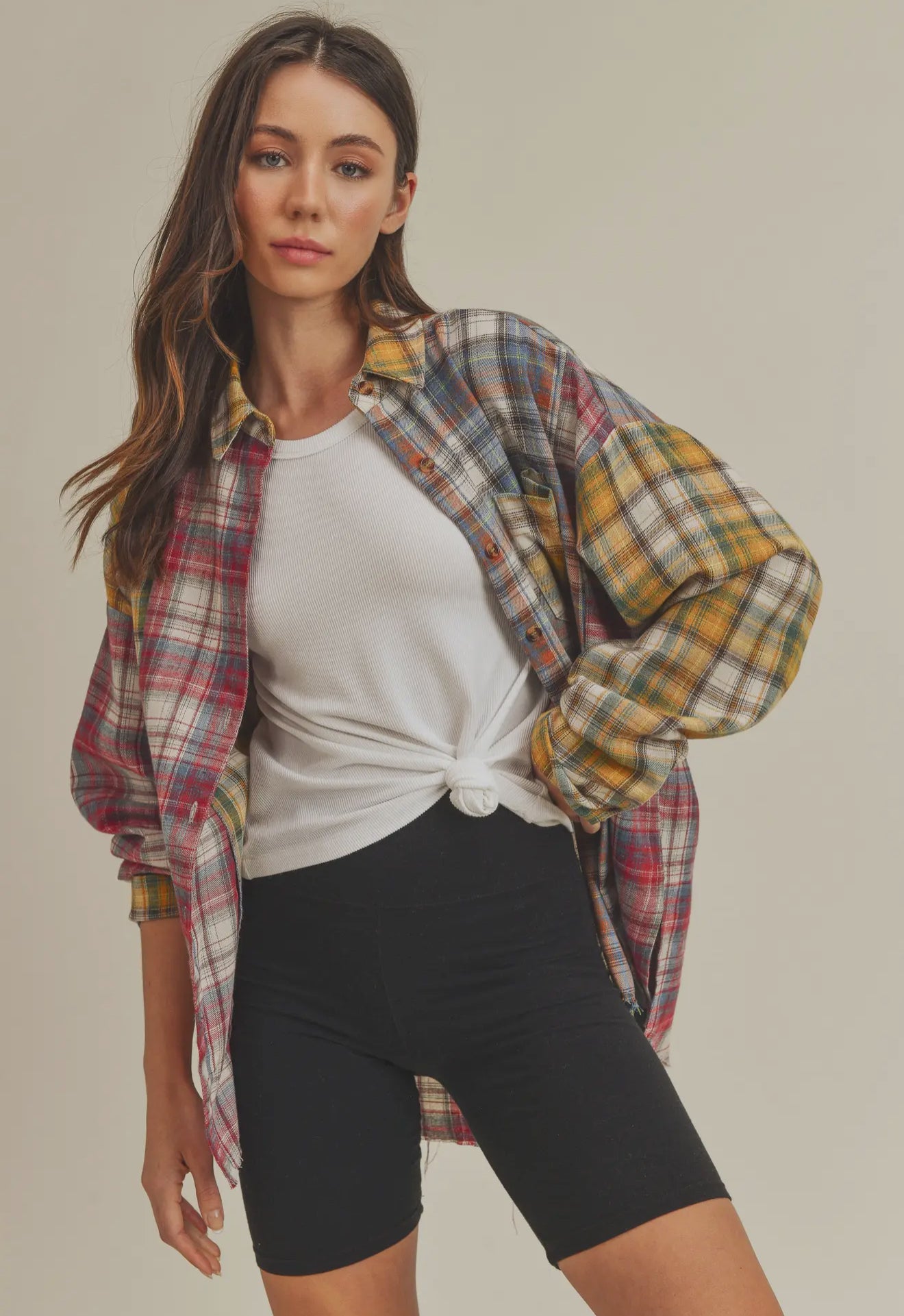 NOT YOUR DADS FLANNEL-Red/Yellow