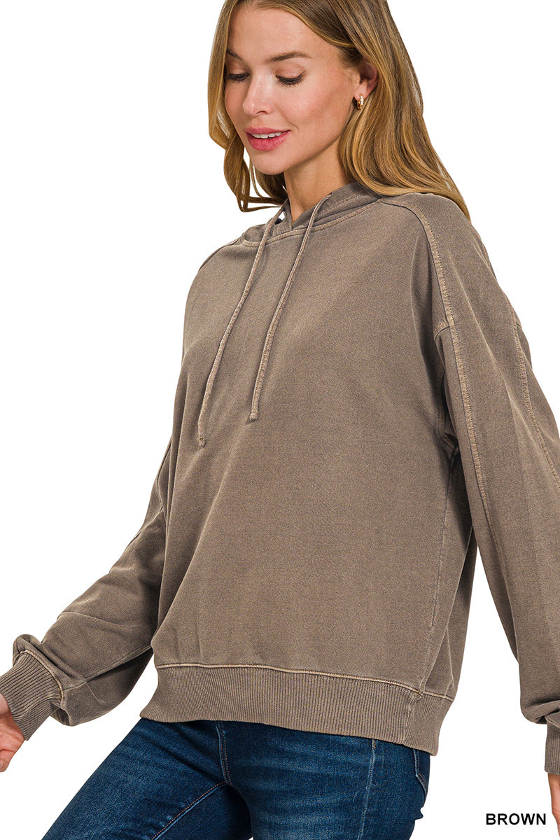 ZENANA SOFT PIGMENT DYED GO TO HOODIE-Multiple Colors