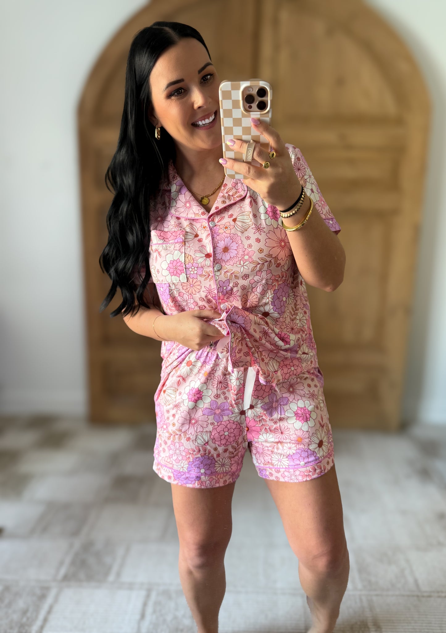 SHIRLEY STONE BUTTERY SOFT PAJAMA SHORTS SET ( MULTIPLY DESIGNS)