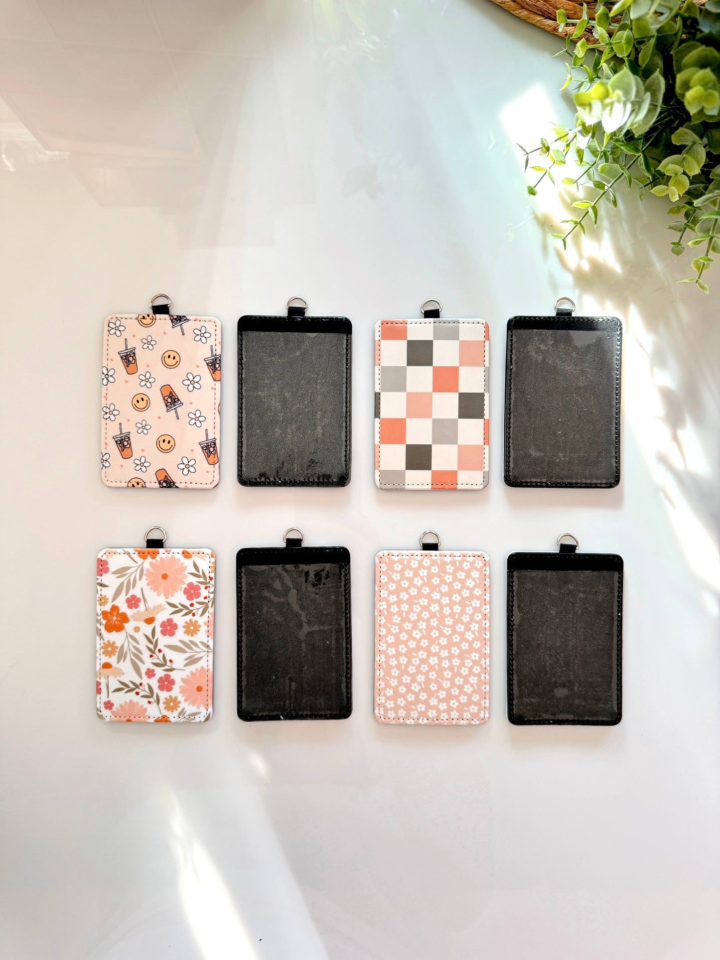PATTERNED ID BADGE HOLDERS
