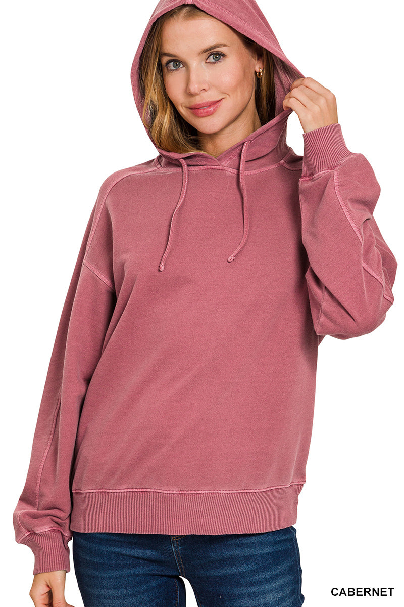 ZENANA SOFT PIGMENT DYED GO TO HOODIE-Multiple Colors
