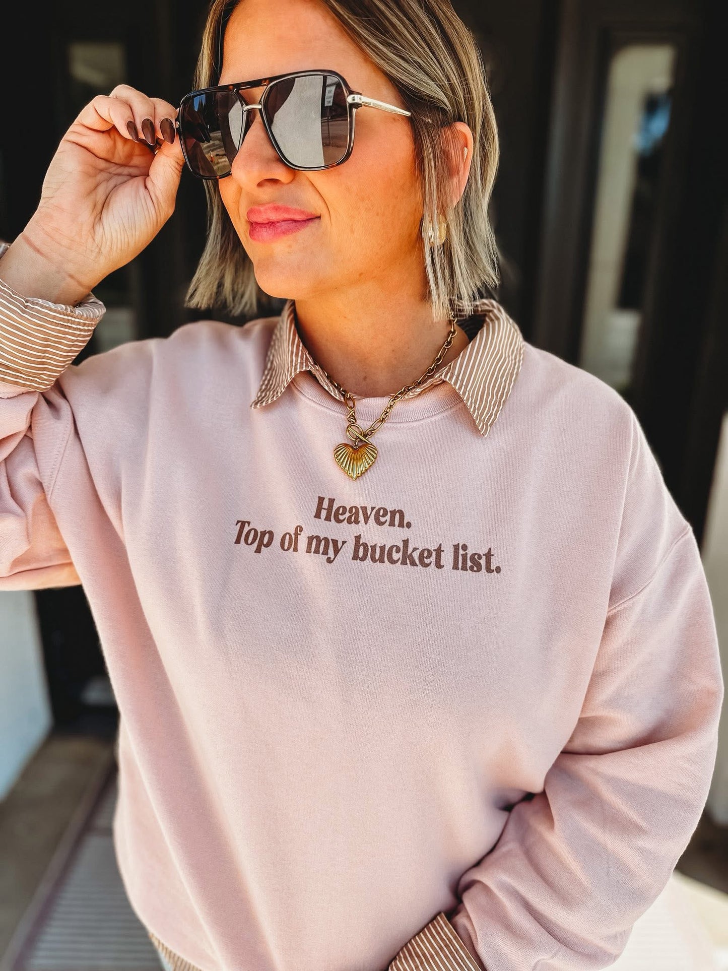 PRE ORDER- HEAVEN TOP OF MY BUCKET LIST CREWNECK