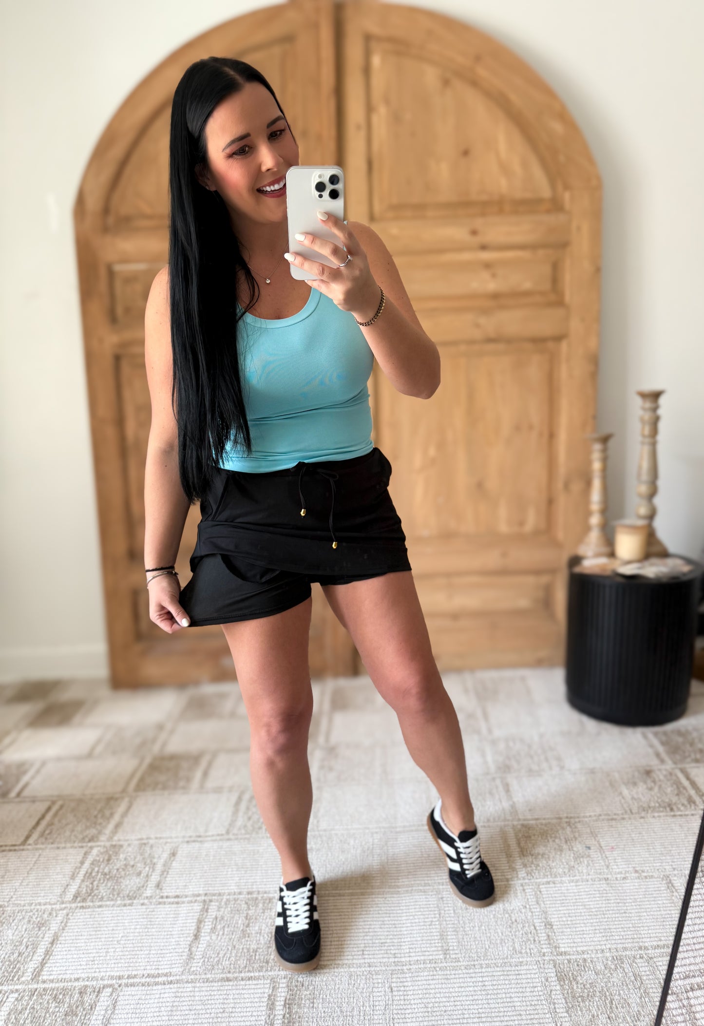 JESS LEA CLASSIC BLACK POCKETED SKORT