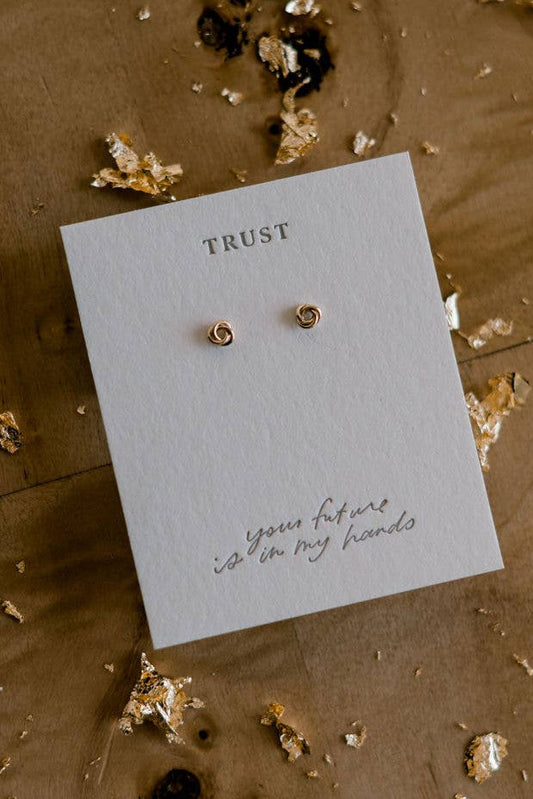 TRUST CHRISTIAN STUD EARRINGS
