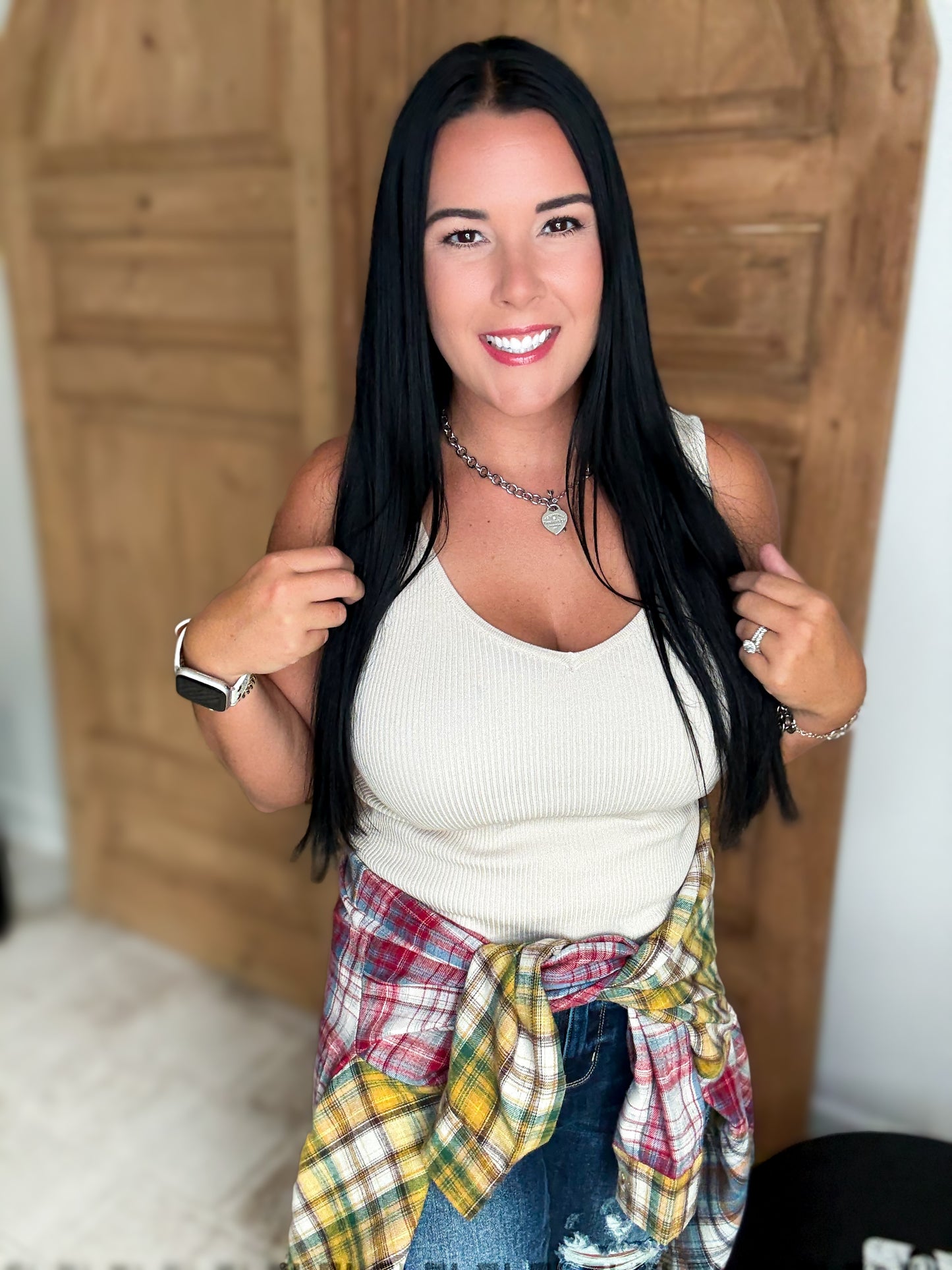 NOT YOUR DADS FLANNEL-Red/Yellow