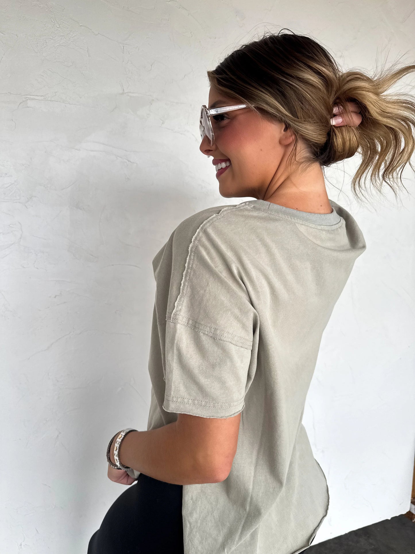 PREORDER- NEW COLORS- JOEY WASHED COTTON BOYFRIEND TEE*multiple colors