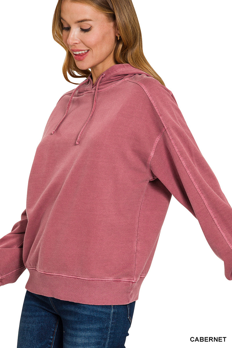 ZENANA SOFT PIGMENT DYED GO TO HOODIE-Multiple Colors