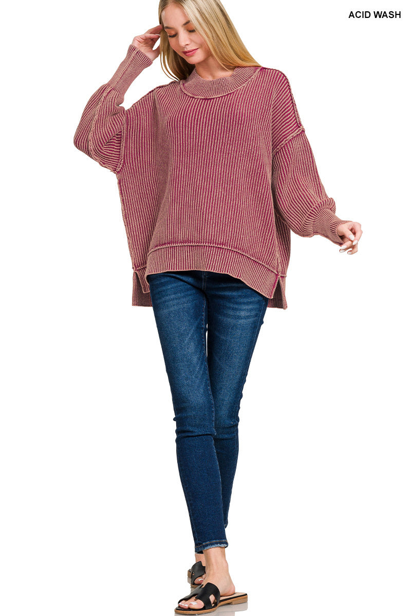 CRISP DAYS SOFT WASHED SWEATER-*more colors available