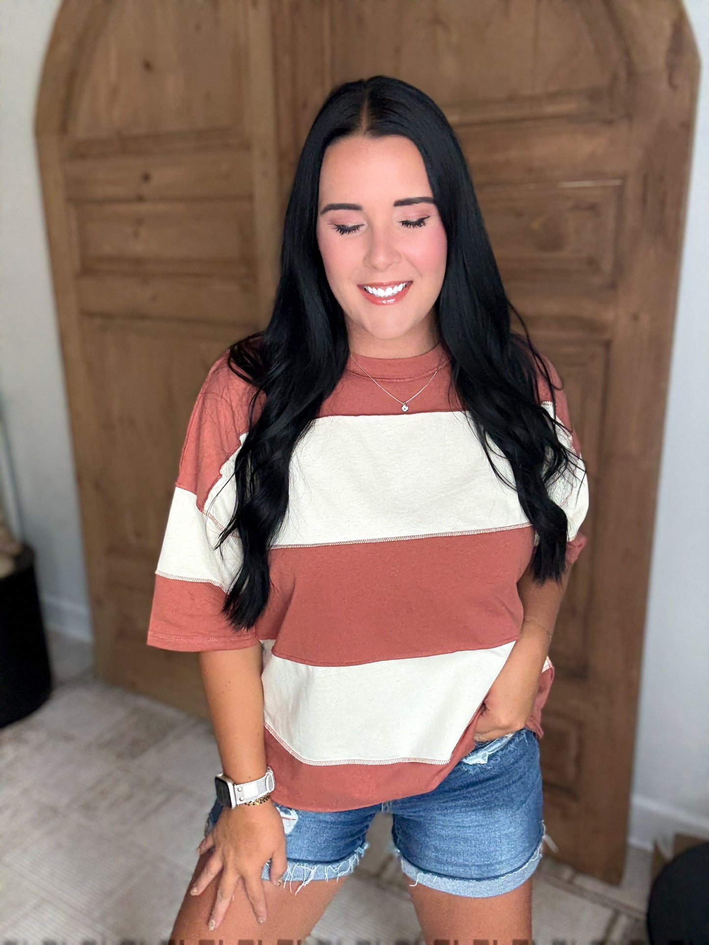 MY FAVORITE OVERSIZED TEE-Terracotta