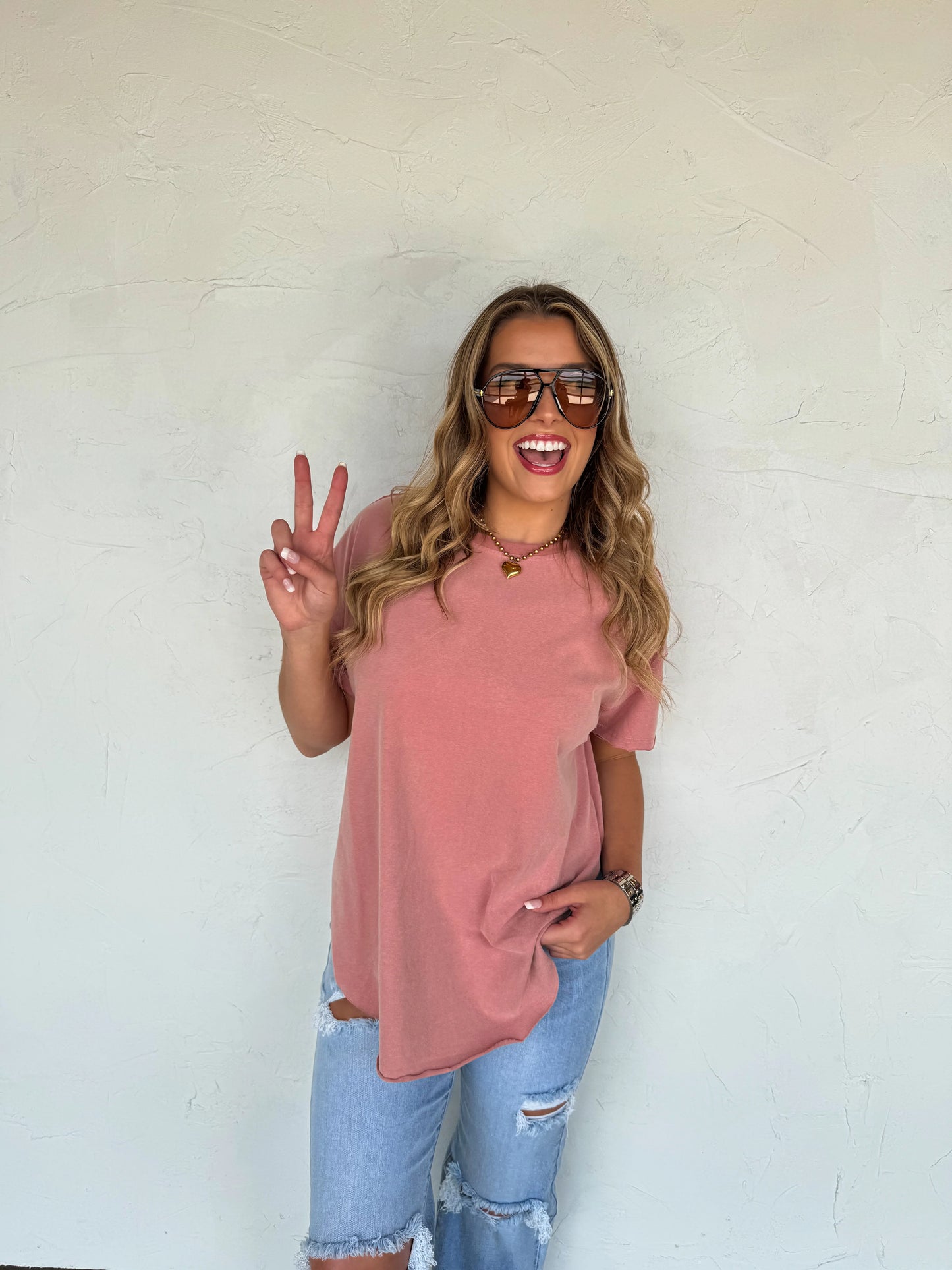 PREORDER- NEW COLORS- JOEY WASHED COTTON BOYFRIEND TEE*multiple colors
