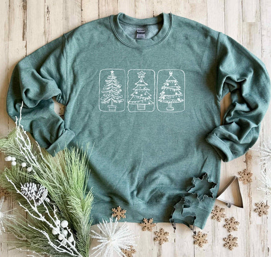 PRE ORDER- Christmas Trees Crewneck Sweatshirt