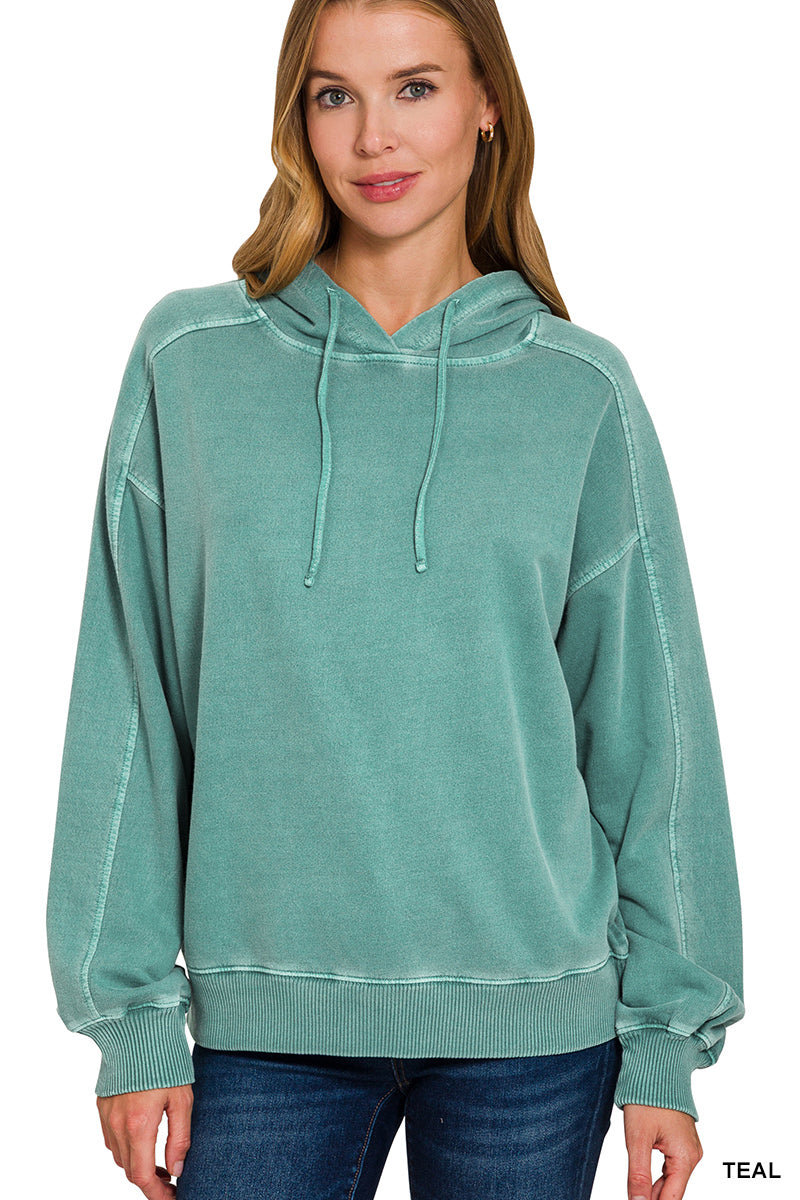 ZENANA SOFT PIGMENT DYED GO TO HOODIE-Multiple Colors
