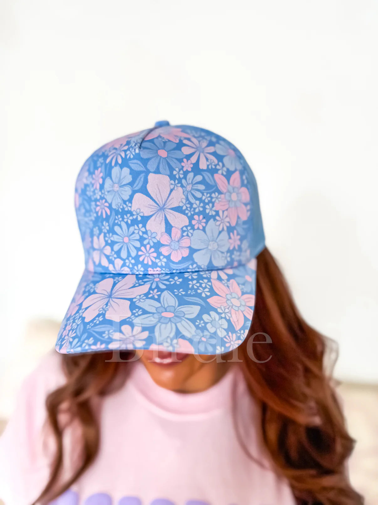 BIRDIE Trucker Hat in Bluebell Blush- Pre Order