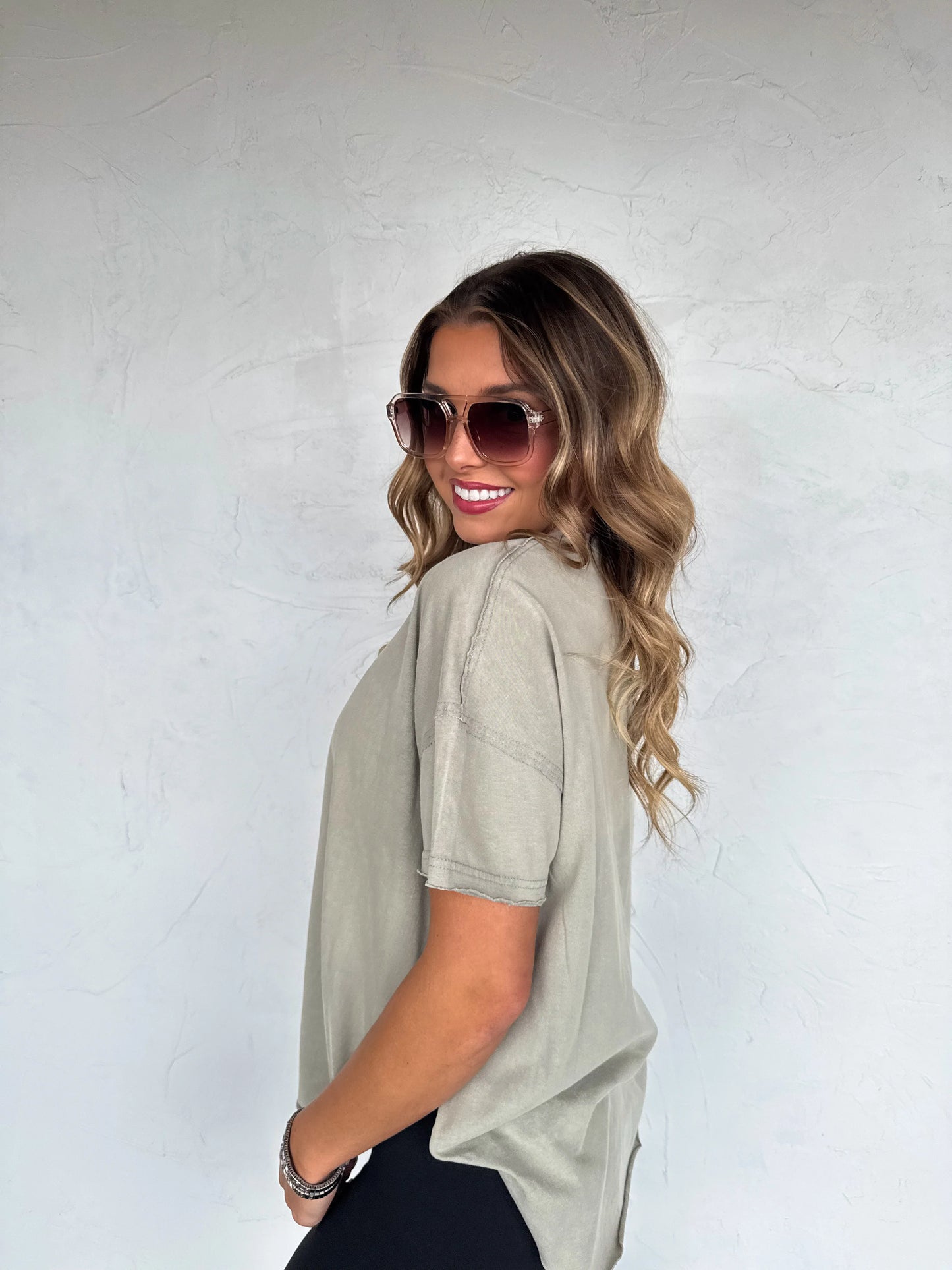 PREORDER- NEW COLORS- JOEY WASHED COTTON BOYFRIEND TEE*multiple colors
