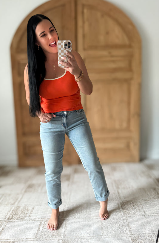 JUDY BLUE COOL MID RISE DENIM