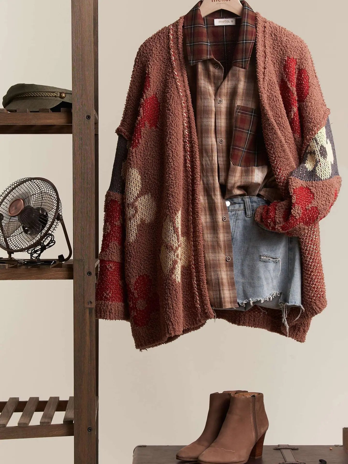 DAISY OVERSIZED SOFT TERRY KNIT CARDIGAN