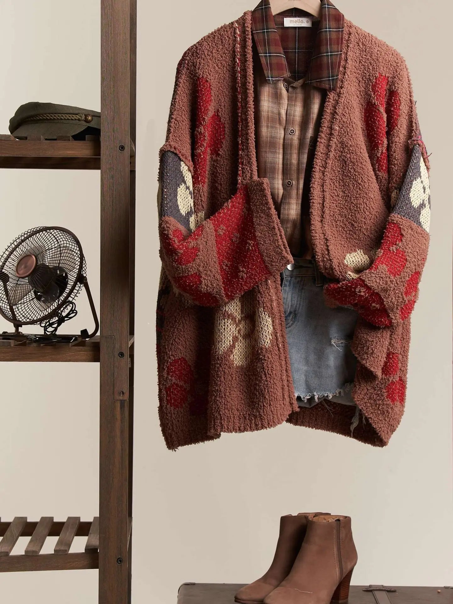 DAISY OVERSIZED SOFT TERRY KNIT CARDIGAN