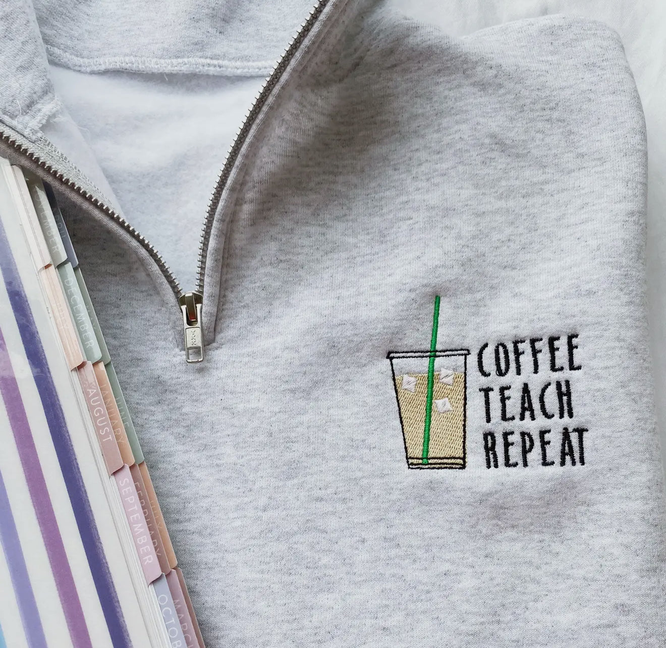 COFFEE TEACH REPEAT CREWNECK