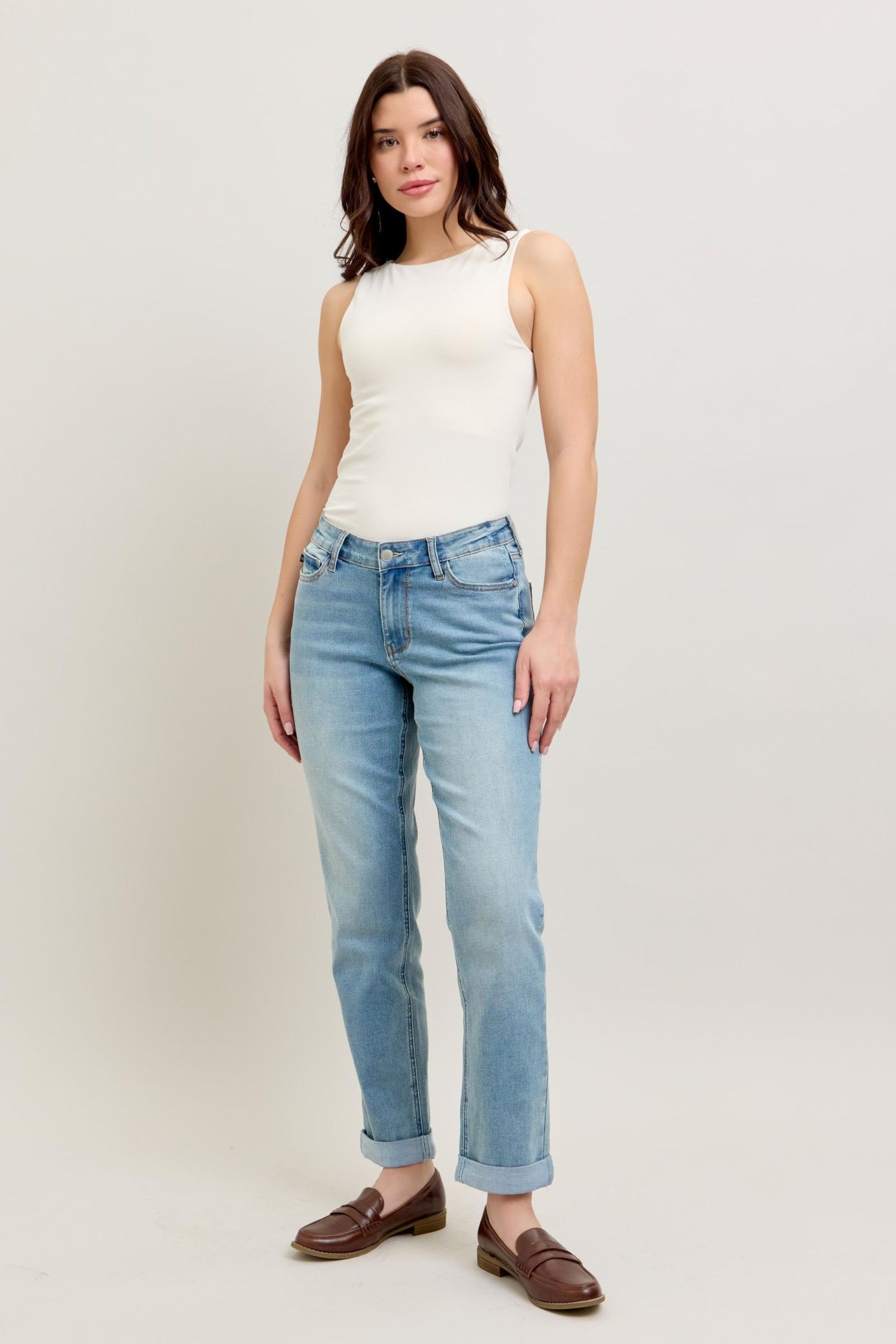 JUDY BLUE COOL MID RISE DENIM