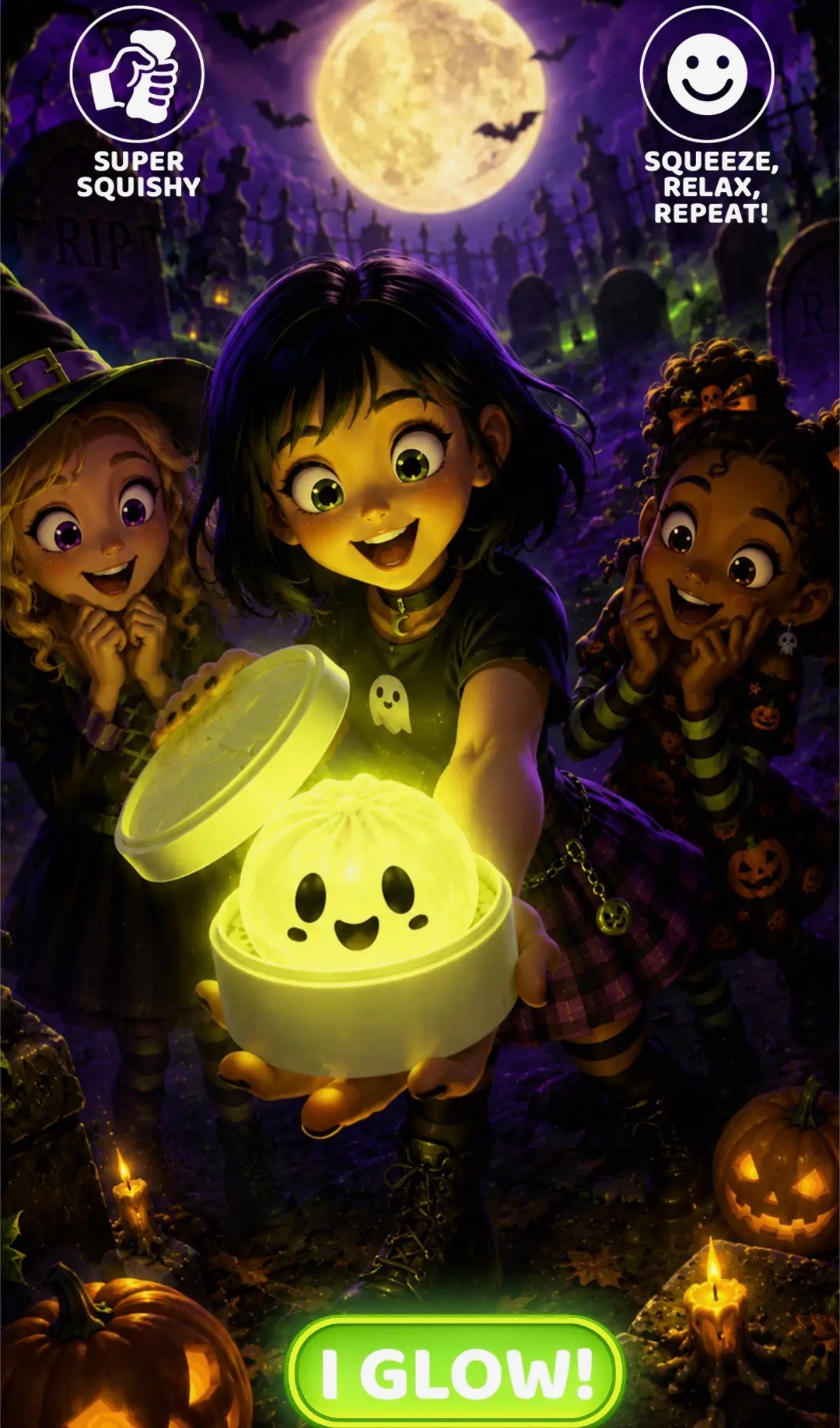 Pre Order Fun Doh Mystery Halloween Glow Dumplings