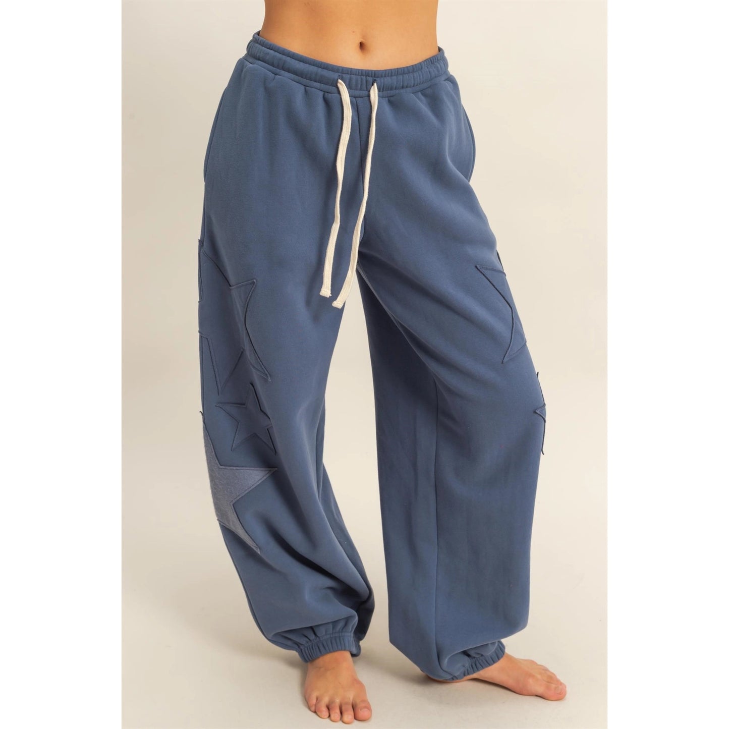 STAR PATCH CREWNECK SWEATSHIRT & PANTS *Sold Separately