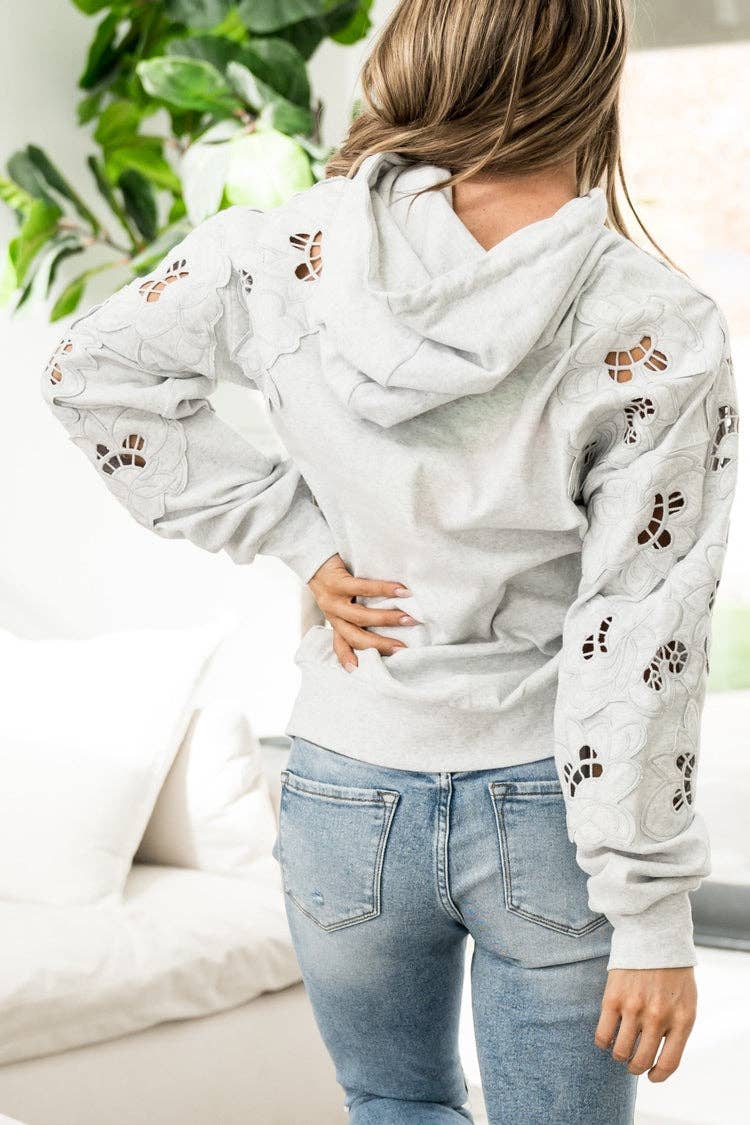 UNIVERSITY HOODIE LOVE STORY HEATHER GREY