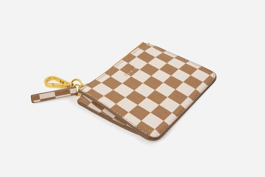 PRE ORDER The Wallet Pouch - Faux Leather Zippered Clip On Card Wallet: Bronze