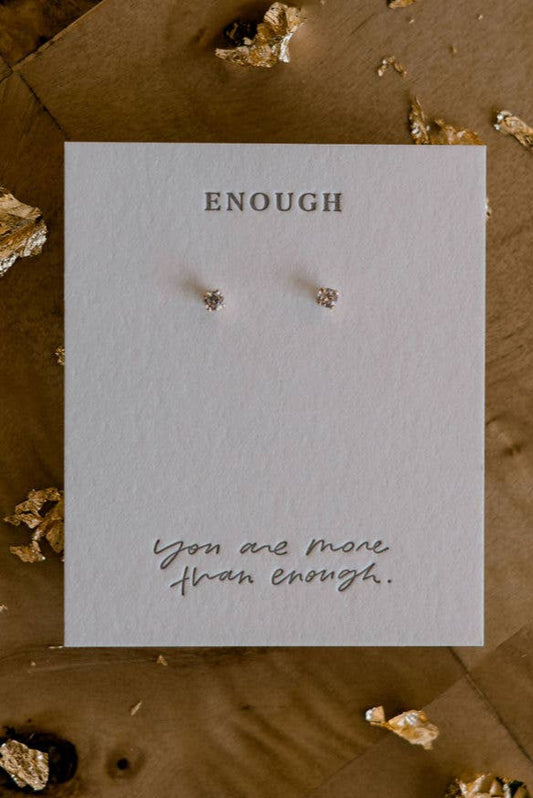 ENOUGH CHRISTIAN STUD EARRINGS
