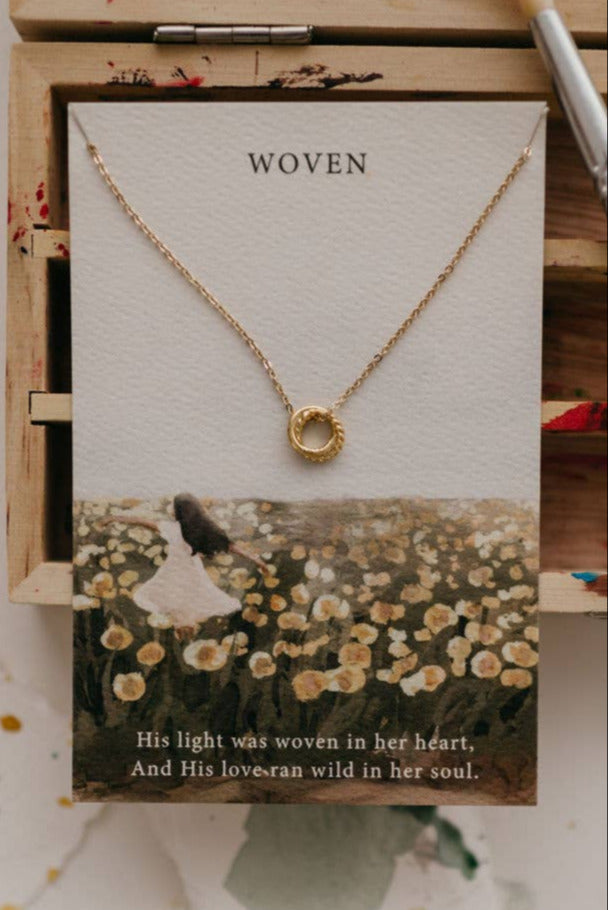 WOVEN CHRISTIAN NECKLACE COLOSSIANS 2:2