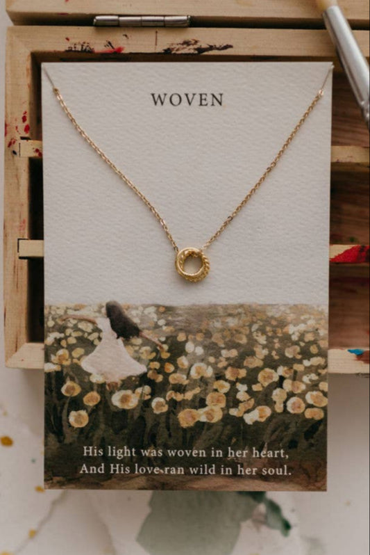 WOVEN CHRISTIAN NECKLACE COLOSSIANS 2:2