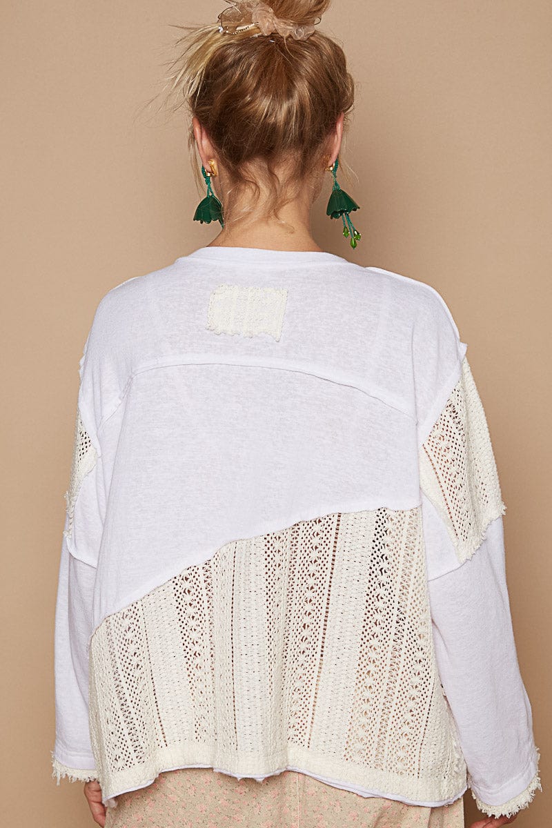 POL: PEACE KNIT TOP IVORY