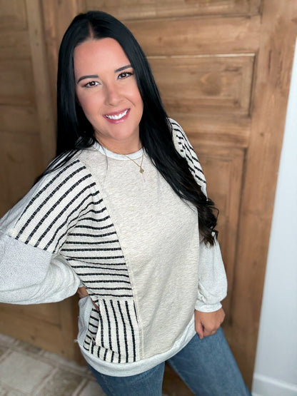 *DOORBUSTER STRIPED RELAXED TOP