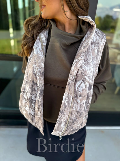 BIRDIE Dark Camo Puffer Vest*Best Seller
