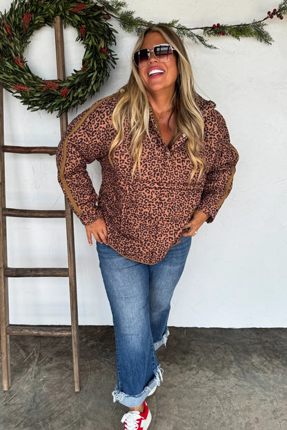 PREORDER- PRINTED PEYTON PUFFER JACKET-Cheetah